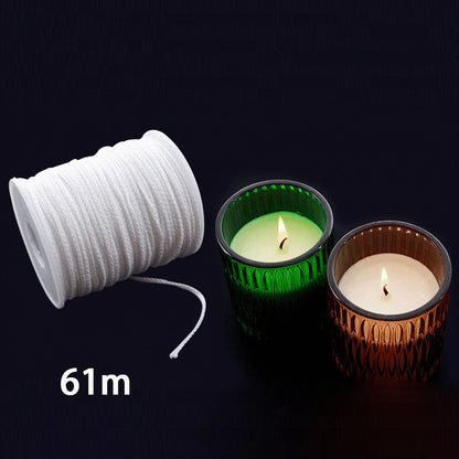 Waxed Cotton Candle Wicks – Smokeless & Perfect for DIY Candles