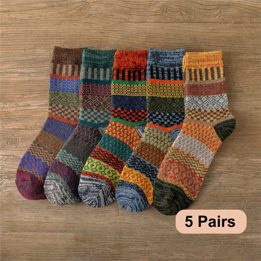 Cozy Winter Socks – Warm, Stylish & Ultra-Comfortable 5 pairs