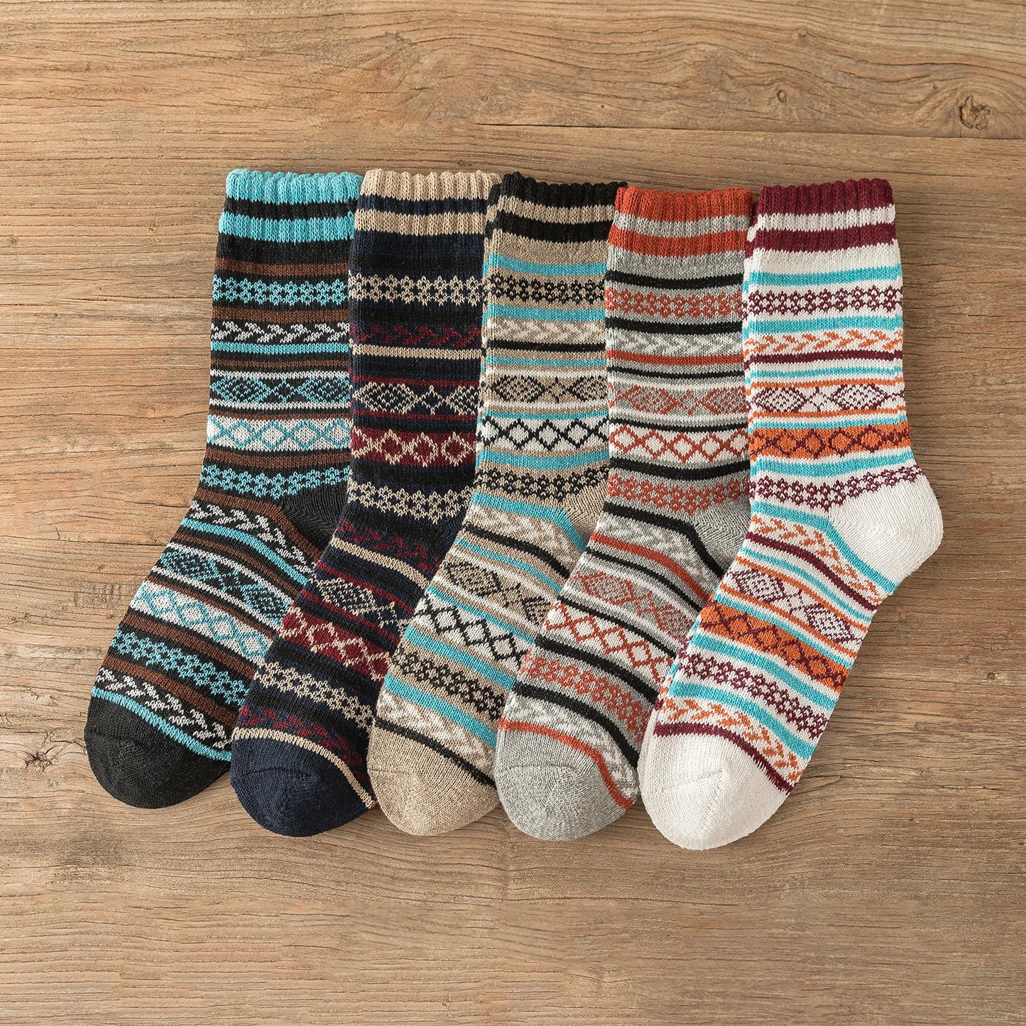 Cozy Winter Socks – Warm, Stylish & Ultra-Comfortable 5 pairs